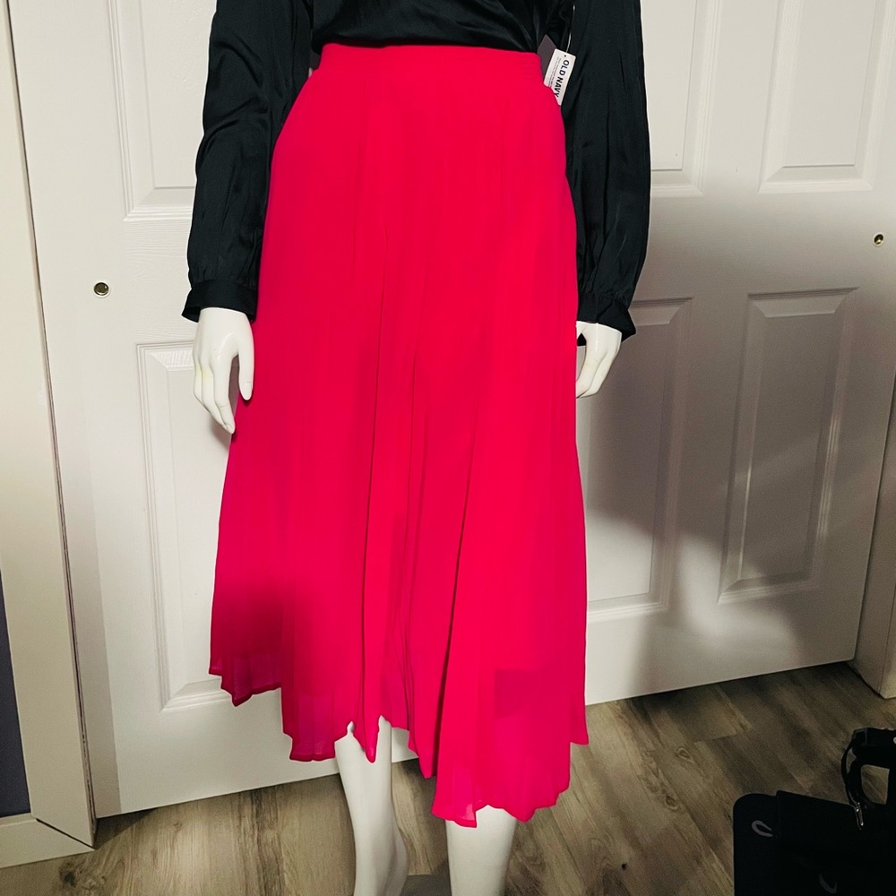a new day Vibrant Pink Asymmetrical Skirt